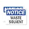 Signmission Waste Solvent, 7 in W x Rectangle, Vinyl Decal OS-2PACK-NS-D-57-L-16872 - alternate 1